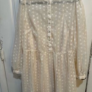H&M Cream Polka Dot Dress